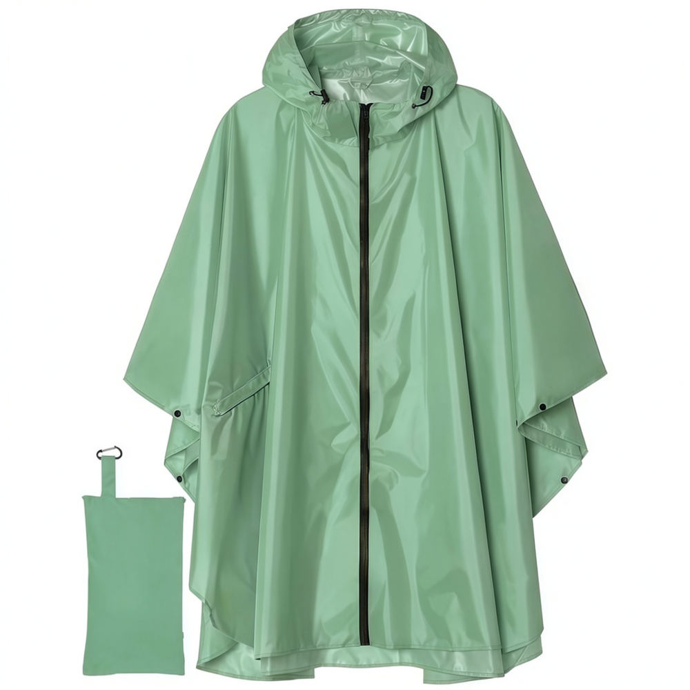 Camping Rain Poncho - Wytrzymały, wodoodporny ponczo przeciwdeszczowe, trzy w