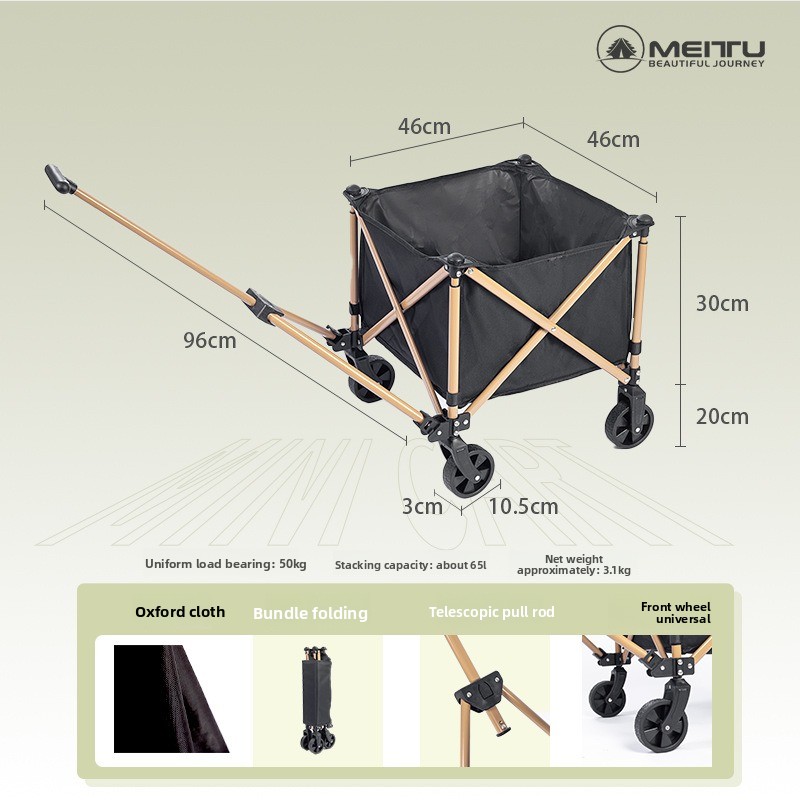Składany wózek turystyczny na  – Outdoor Camping Trolley recenzja i cena