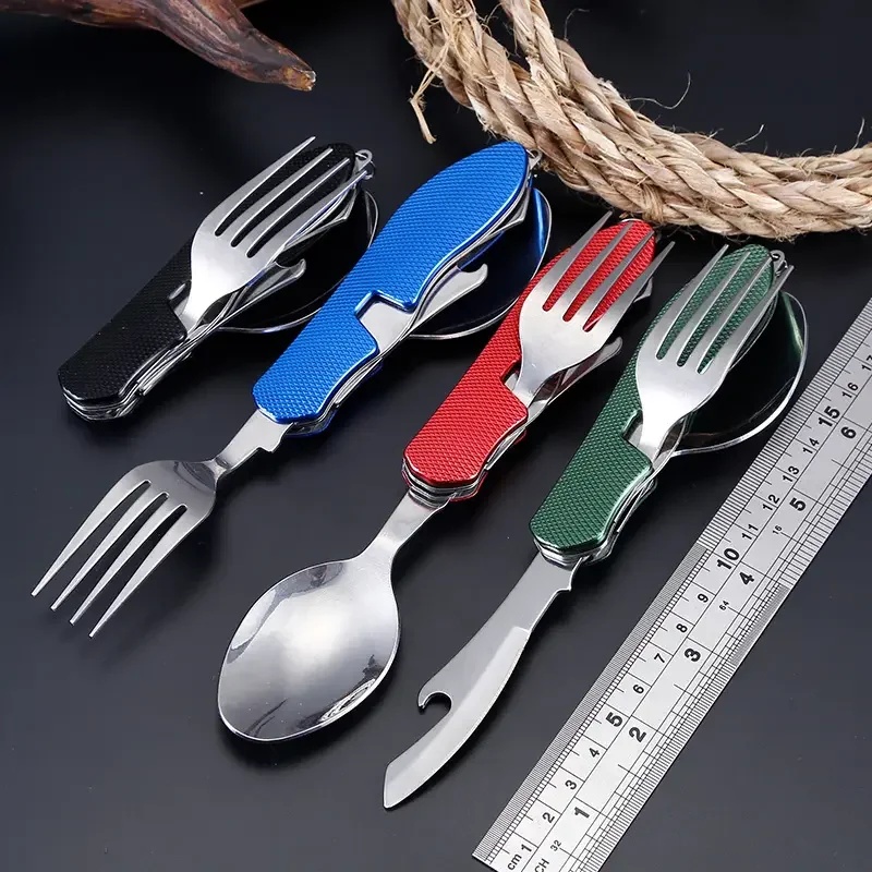 Sztućce ze stali nierdzewnej 4 – Outdoor Camping Dining Set recenzja i cena